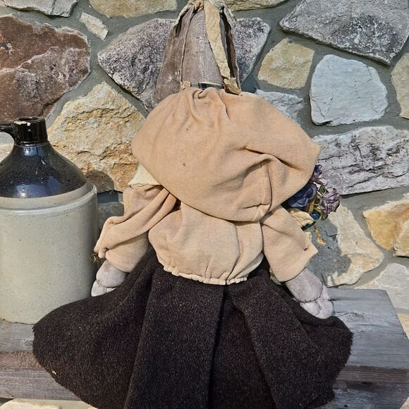 Primitive Rustic Rabbit Bunny Doll Handmade Hand Crafted Handcrafted Easter - Picture 11 of 16